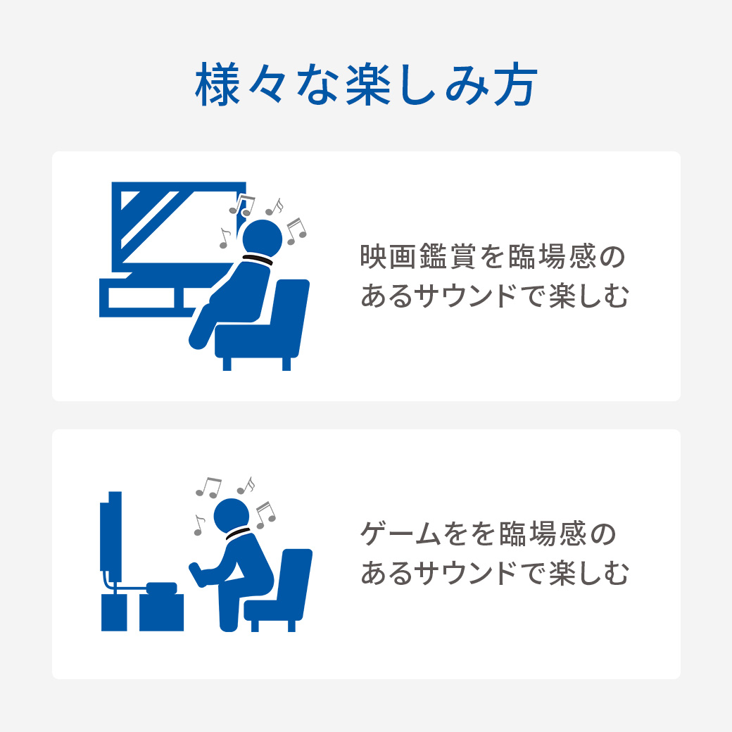テレビ用首掛けスピーカー